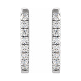 Accented U-Hoop Earrings