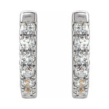 Accented U-Hoop Earrings