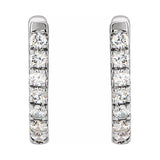 Accented U-Hoop Earrings