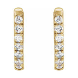 Accented U-Hoop Earrings