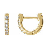 Accented U-Hoop Earrings