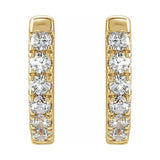 Accented U-Hoop Earrings