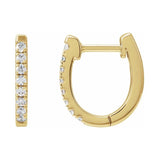 Accented U-Hoop Earrings