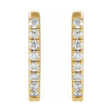 Accented U-Hoop Earrings