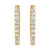 Accented U-Hoop Earrings