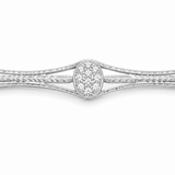 Estate 14k Two-Tone Diamond Bar Pin/Brooch