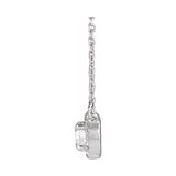 French-Set Halo-Style Necklace or Center