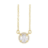 French-Set Halo-Style Necklace or Center