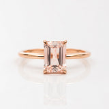 14k Rose Gold Solitaire Morganite Ring