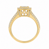 Estate 14k Yellow Gold Diamond Princess-Cut Engagement Ring