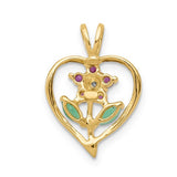 14k Yellow Gold Flower Pendant