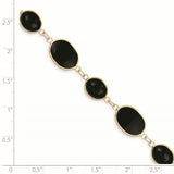 14k Yellow Gold Black Onyx Bracelet