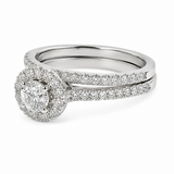 Estate 14k White Gold Diamond Bridal Set