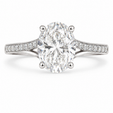 Estate 14k White Gold Moissanite Engagement Ring