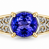 14k & Platinum Yellow Gold Tanzanite East/West Ring