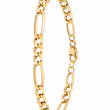 Estate 14k Yellow Gold Figaro Link Bracelet