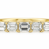 Yellow Gold Straight Row Diamond Band