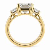 Emerald Three Stone Engagement Ring