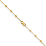 14K Infinity Symbol 10in Plus 1in ext. Anklet