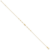 14K Infinity Symbol 10in Plus 1in ext. Anklet