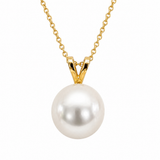 Estate 14k Yellow Gold Pearl Necklace