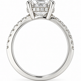 Round Hidden Halo Engagement Ring