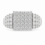 Estate 14k Yellow Gold Diamond Cluster Statement Ring