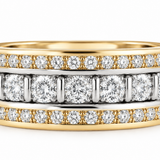Two-Tone Channel Set Diamond Band
