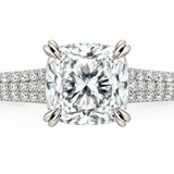 Cushion  Hidden Halo Engagement Ring
