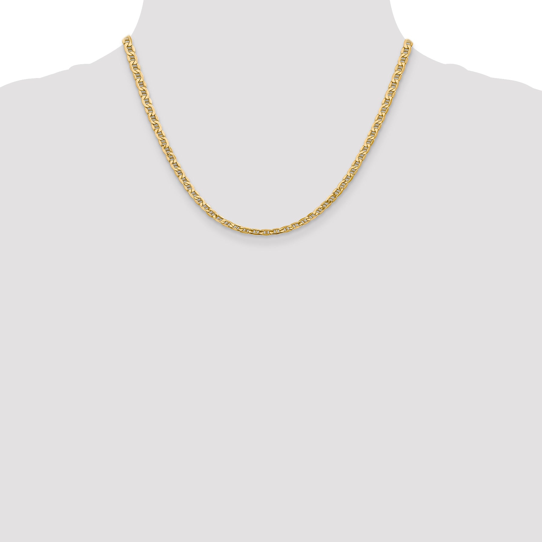 14k 4mm Semi-Solid Anchor Chain