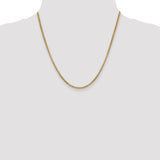 14k 2.45mm Semi-Solid Round Box Chain