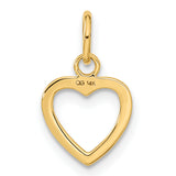 14K Polished Cut-out Heart Pendant
