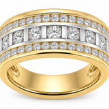 Two-Tone Channel Set Diamond Band