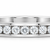 White Gold Channel Set Diamond Band