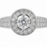 Estate 14k White Gold Diamond Halo Ring