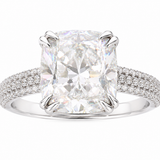 Cushion Multi Row Engagement Ring