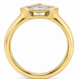 Lozenge Bezel Set Engagement Ring