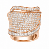 Estate 18k Rose Gold Diamond Statement Ring