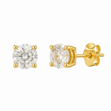Estate 14k Yellow Gold Diamond Stud Earrings