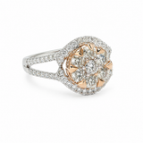 Estate 14k Two-Tone Chocolate Diamond Cluster Ring