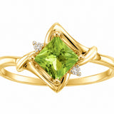 Estate 10k Yellow Gold Peridot Ring