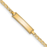 14k Childrens Anchor Link ID Bracelet
