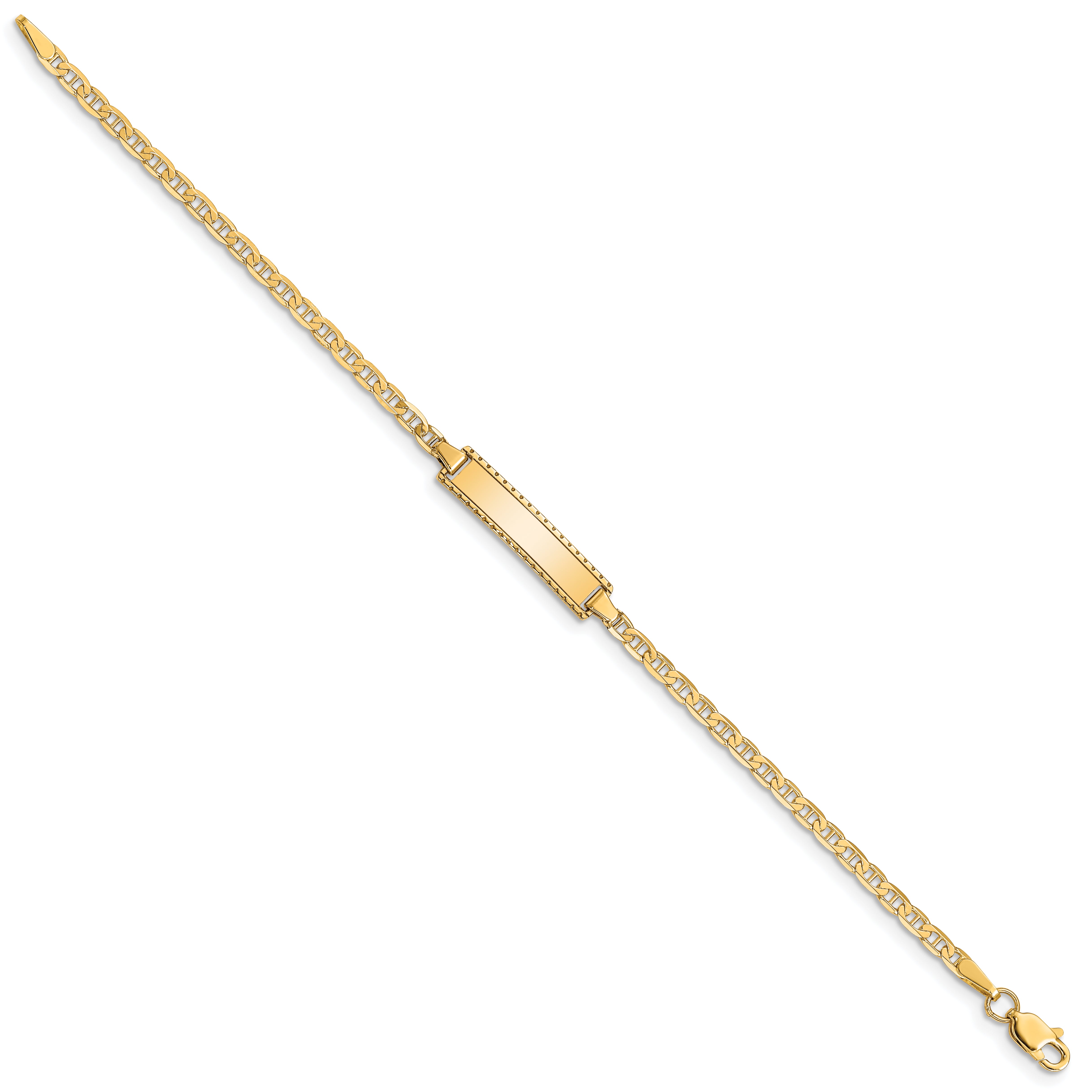 14k Childrens Anchor Link ID Bracelet