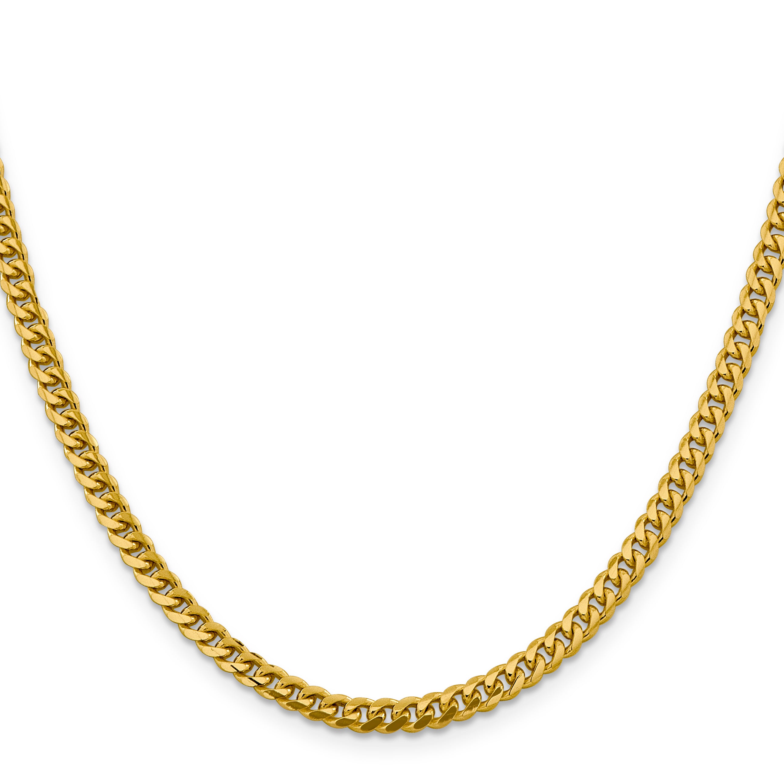 14k 4.25mm Solid Miami Cuban Chain