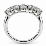 White Gold Straight Row Diamond Band