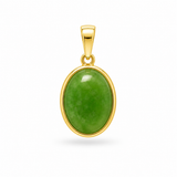 14k Yellow Gold Jade Bezel-Set Pendant