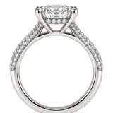 Cushion  Hidden Halo Engagement Ring