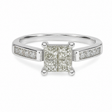Estate 14k White Gold Diamond Ring