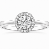 Estate 14k White Gold Diamond Cluster Ring