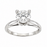 Estate Platinum and White Gold Solitaire Ring